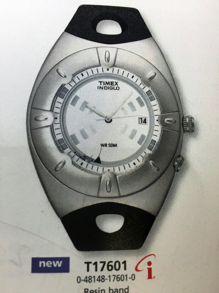 Timex watchband T17601 iControl Indiglo Black Resin .Watchband