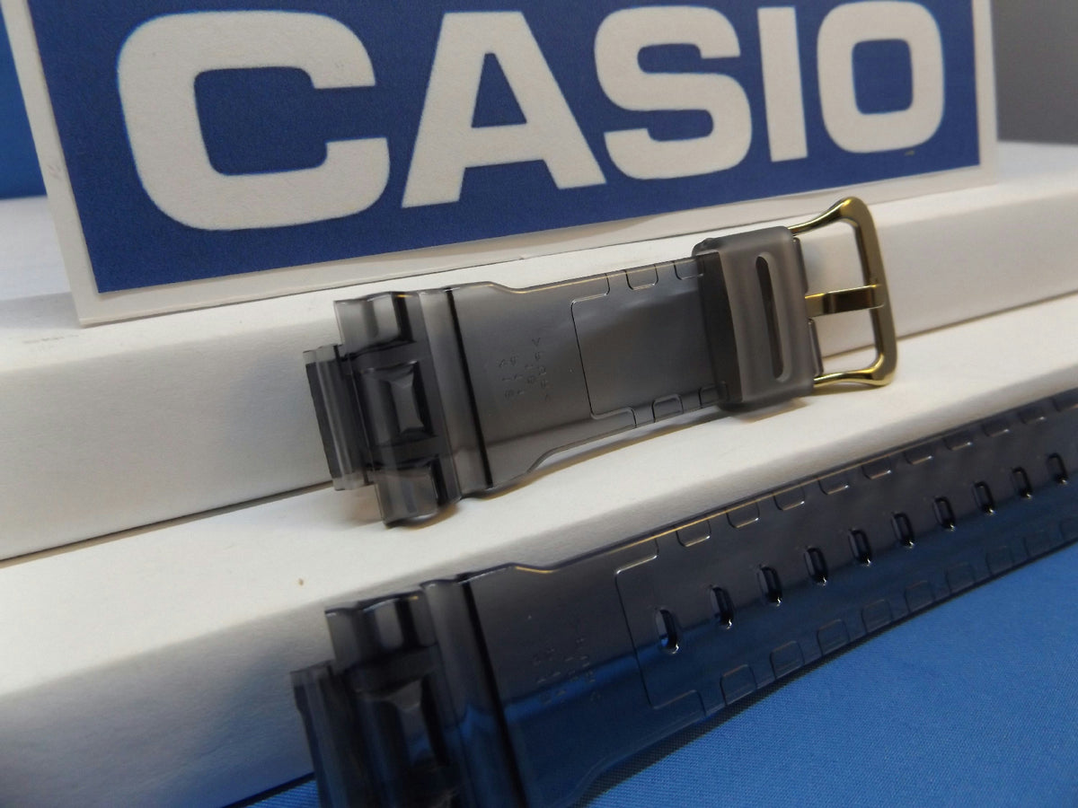 Casio watchband DW-6900 FG-8 Smoke Gray Original Watchband/ w/Gold Tn Bkle