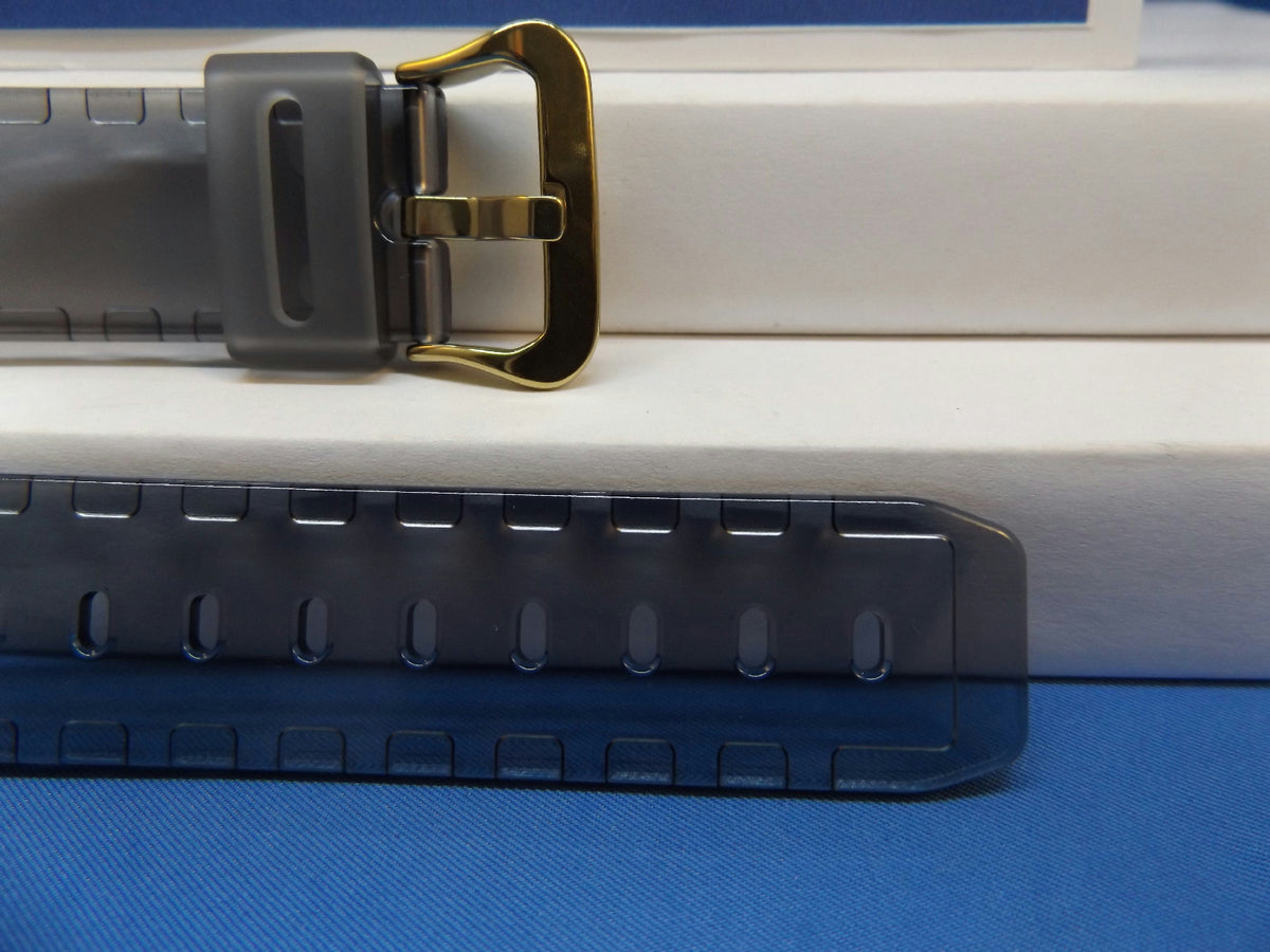 Casio watchband DW-6900 FG-8 Smoke Gray Original Watchband/ w/Gold Tn Bkle
