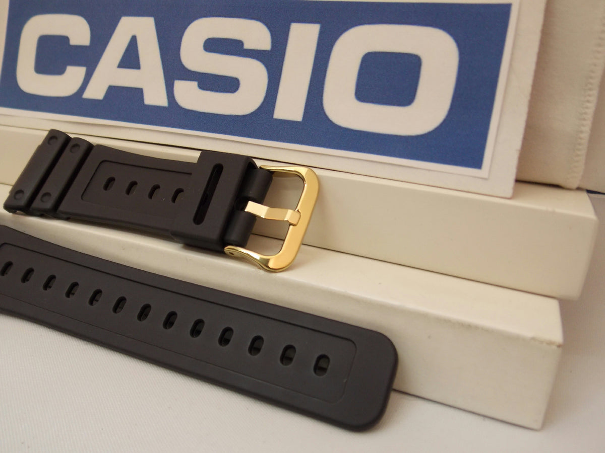 Casio watchband DW-5600 EG-9, DW-5600 P-1 W/Gold Tn Bkl.G-Shock Watchband