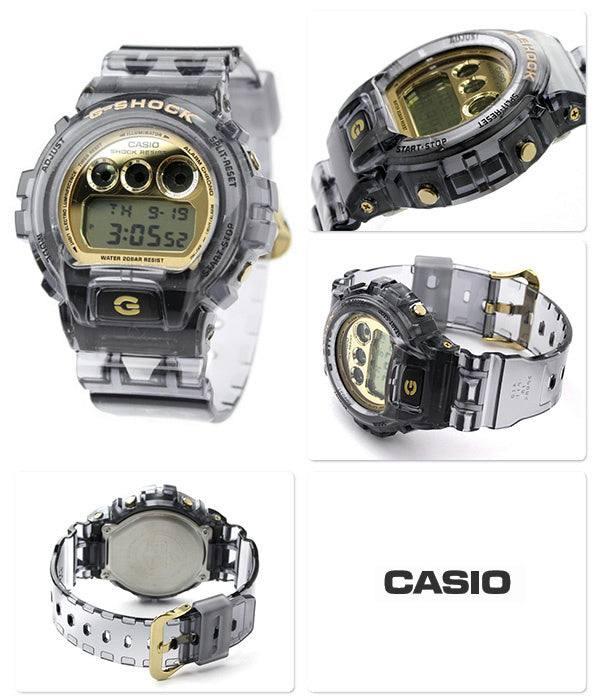 Casio Watch Parts DW-6900 FG-8 Smoke Gray Bezel/Shell W/Gold Tone Lettering