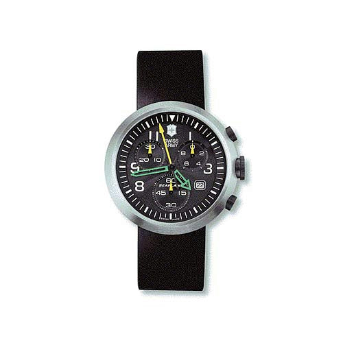 Swiss Army Watchband 24075 Black Rubber Strap. Seaplane Chronograph model 24075