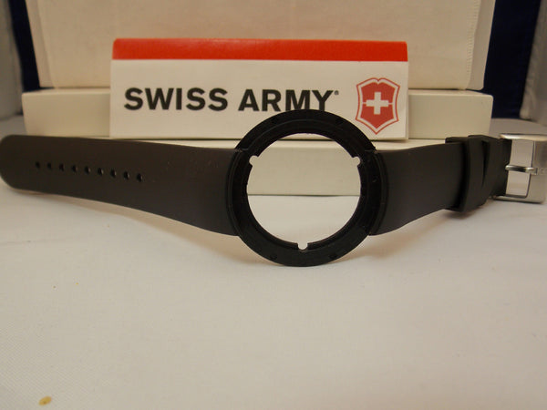 Swiss Army Watchband 24075 Black Rubber Strap. Seaplane Chronograph model 24075
