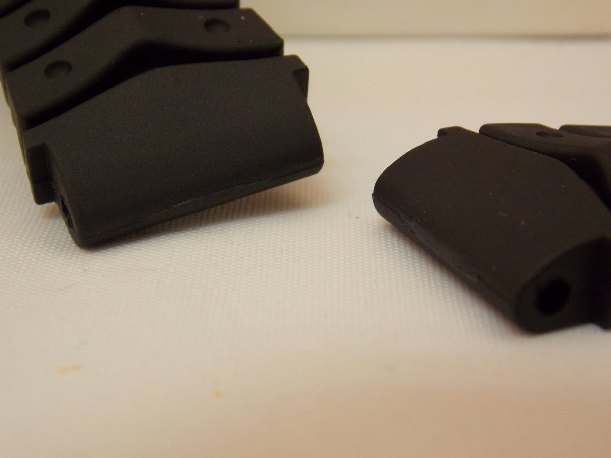 Pulsar watchband PW3003 20mm Black Resin Divers Style . Watchband.
