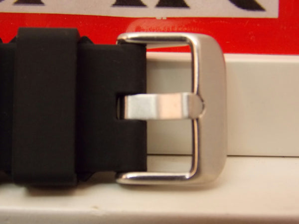 Pulsar Watch Band PS9277 Curved End Black Resin Strap. Watchband.