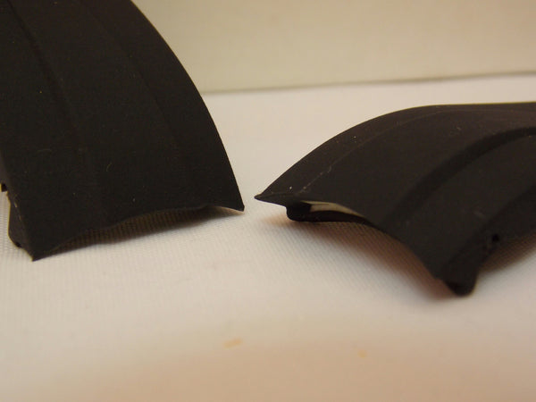 Pulsar Watch Band PS9277 Curved End Black Resin Strap. Watchband.