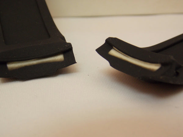 Pulsar Watch Band PS9277 Curved End Black Resin Strap. Watchband.