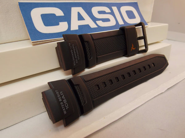 Casio Watch Band SGW-1000 -1A Triple Sensor Black Resin Strap. Watchband