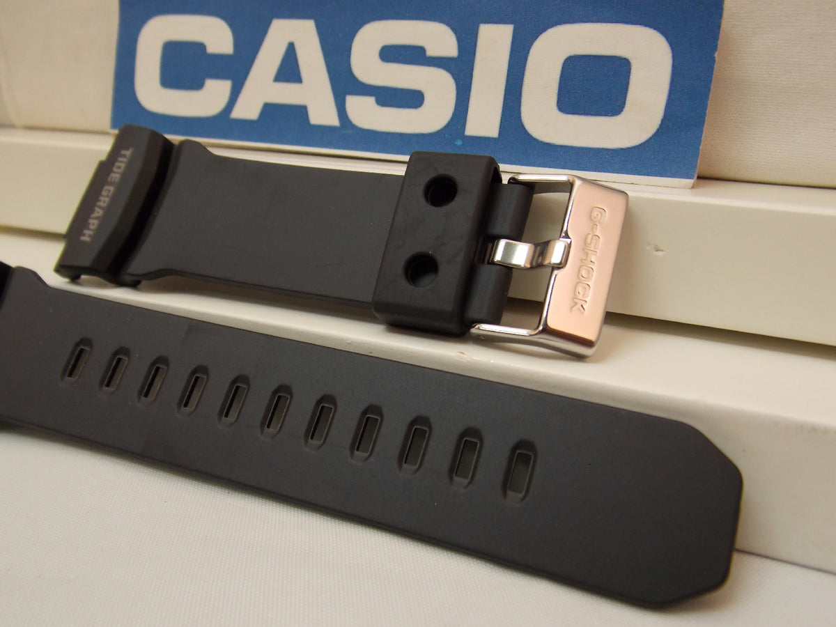 Casio watchband GLX-150 -1 G-Lide Tide Graph Black Rubber . Watchband