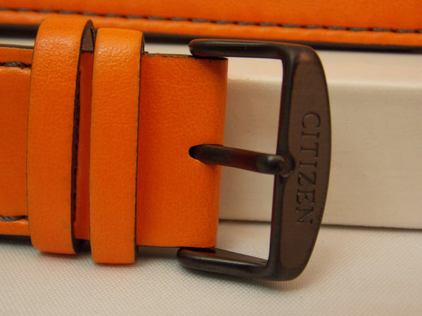 Citizen Watchband AT2217-01H Orange 26mm Genuine Leather.Back # H5601-S086264