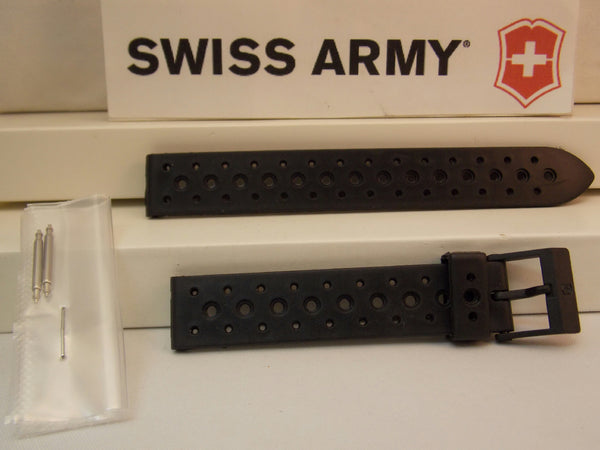 Swiss Army watchband Renegade Ladies 15mm Black Rubber/Resin Sport Band