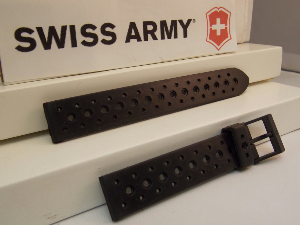 Swiss Army watchband Renegade Ladies 15mm Black Rubber/Resin Sport Band