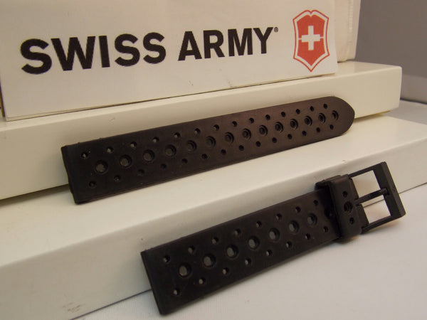 Swiss Army watchband Renegade Ladies 15mm Black Rubber/Resin Sport Band
