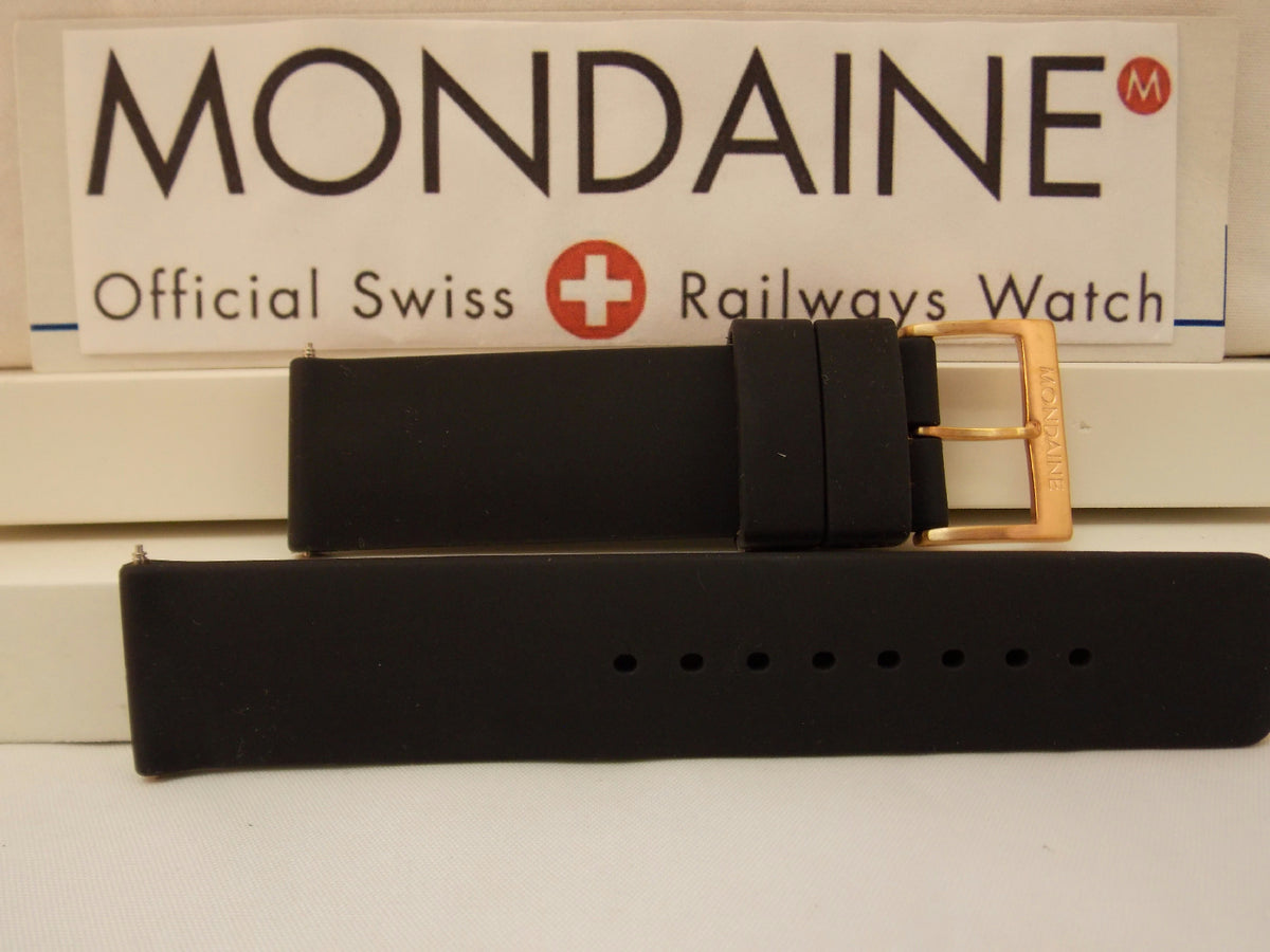 Divers Sport Watchband / 22mm Silicone Rubber 4mm Thick. W/ Spring Bars