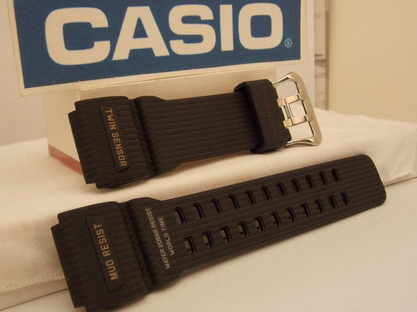 Casio Watchband GG-1000 -1A. Mud Resist Twin Sensor MudMaster Strap Black Resin