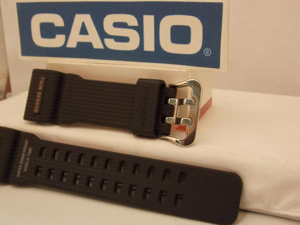 Casio Watchband GG-1000 -1A. Mud Resist Twin Sensor MudMaster Strap Black Resin