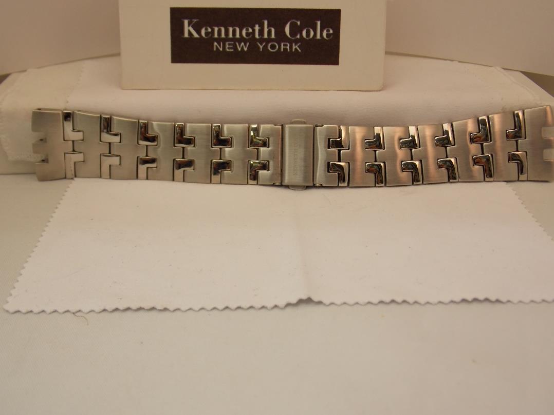 Kenneth Cole watchband KC3368 Bracelet Steel Silver Color. Watchband W/Pins