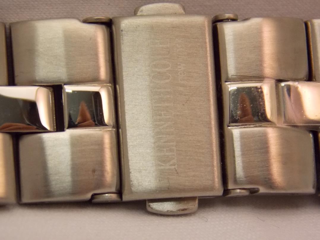 Kenneth Cole watchband KC3315 Bracelet Original All Steel w/Push Button Buckle