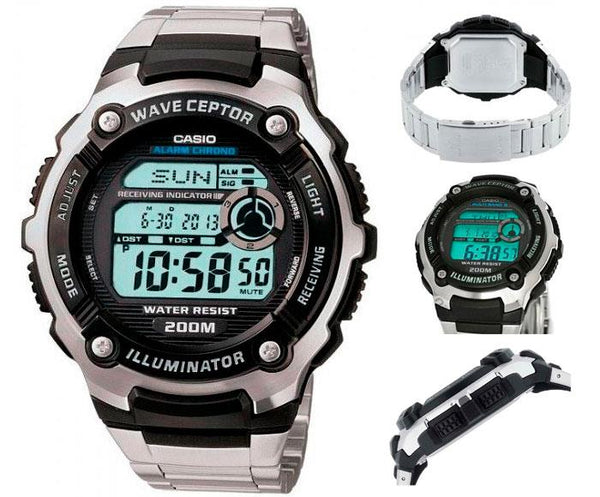 Casio Watch Bracelet WV-200D, AE-2000D Waveceptor Illuminator Steel Watchband