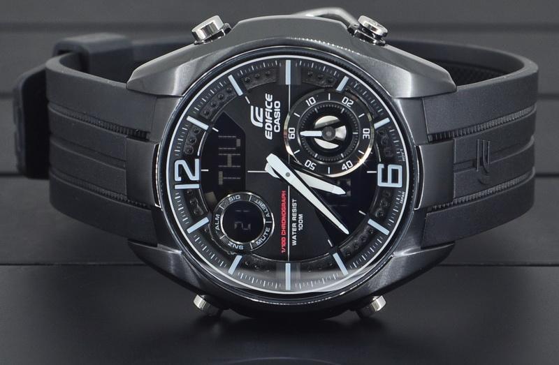 Casio Watchband ERA-100 Black Resin Strap/Edifice Tachymeter ERA100. Watchband