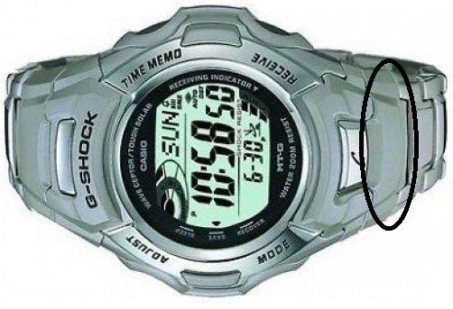 Casio Watch Parts MTG-900 MTG-901 MTG-M900. Cover End Piece / Lug 6H side.Beige