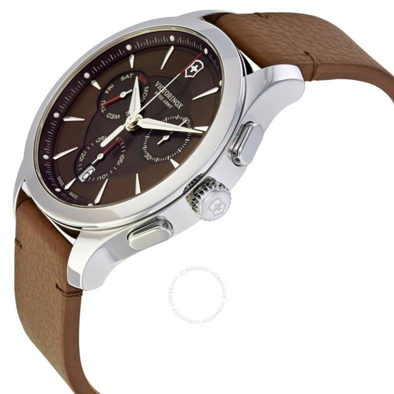 Swiss Army watchband 005369 Brown Leather /Watchband Alliance Chronograph