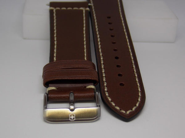 Swiss Army Watchband 004446 Brown Leather 22mm Strap/Watchband. Air Boss Mech.