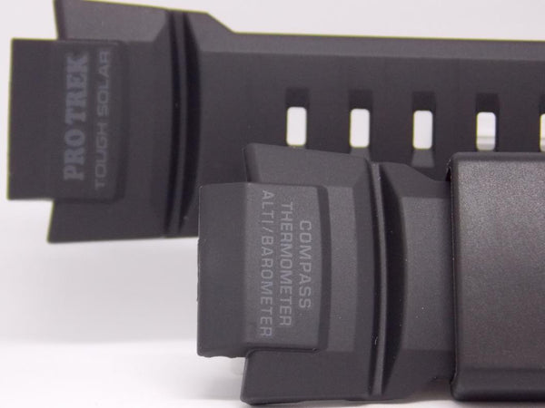 Casio Watchband PRG-270 Black Resin Strap. Protrek Tough Solar Watchband.