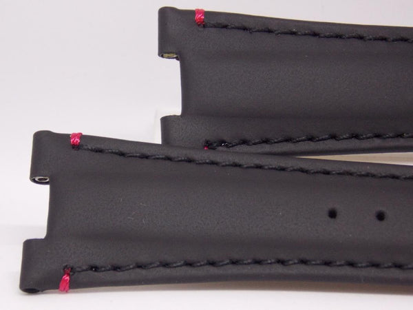 Citizen watchband AW1135 -01E. Original Black Leather  w/ Logo Buckle