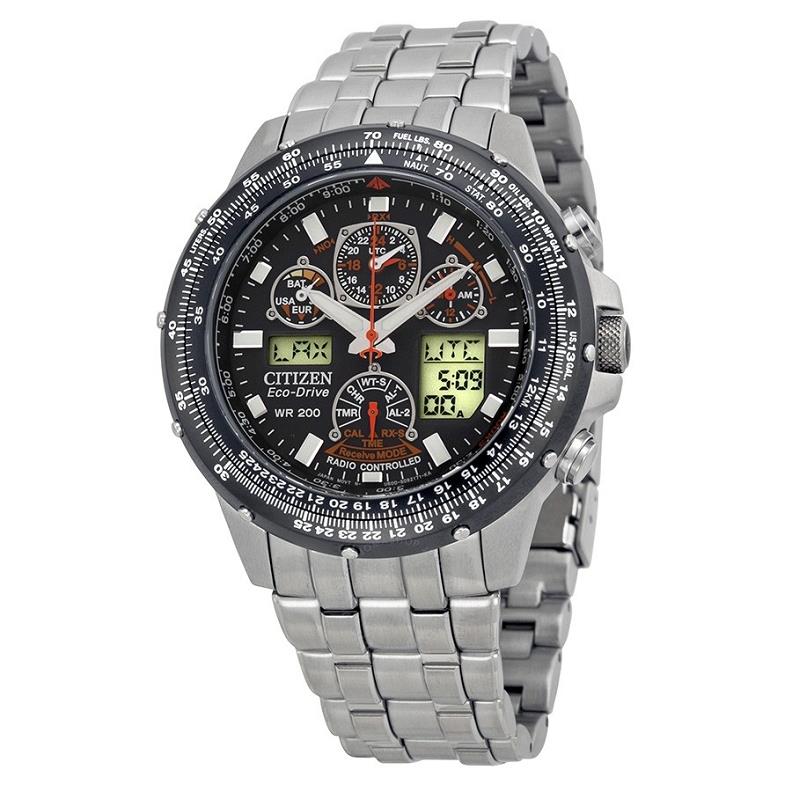 Citizen watchband JY0000 Skyhawk AT Flight Chron Bracelet. Steel Silver Color