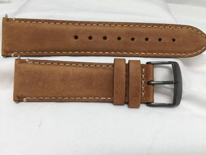 Wenger watchband 22mm Wide 4.5mm Thick Tan Leather  for Model 01.1041.134