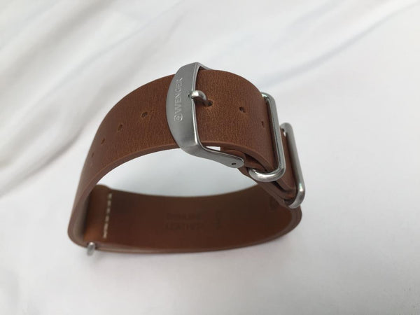 Wenger watchband 22mm Brown One Piece Wrap Around Leather  for 01.1041.13