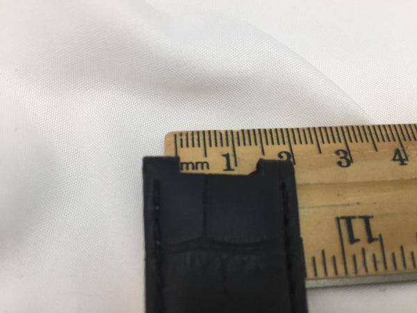 Seiko Original WatchBand SSC285. LOCX B 13. 24mm, 13mm Center Cut Black Leather