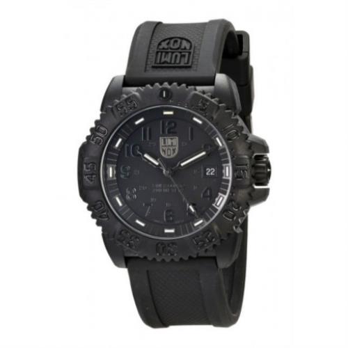 Luminox Watchband Model 3050. 22mm Black Rubber  w/Logo on Band and Buckle.