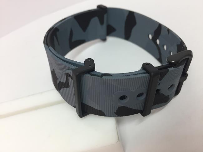 Luminox Watchband 0320 Camouflage 22mm Wide One Piece Loop Thru Rubber .
