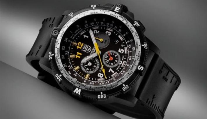 Luminox Watchband FP8830.Original 24mm Blk Rubber .Ruler Embossed on Band.