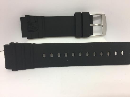 Luminox Watchband FP2201.Original 22mm Black Silicone Rubber .For 0301