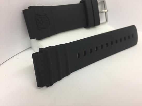 Luminox Watchband FP2201.Original 22mm Black Silicone Rubber .For 0301