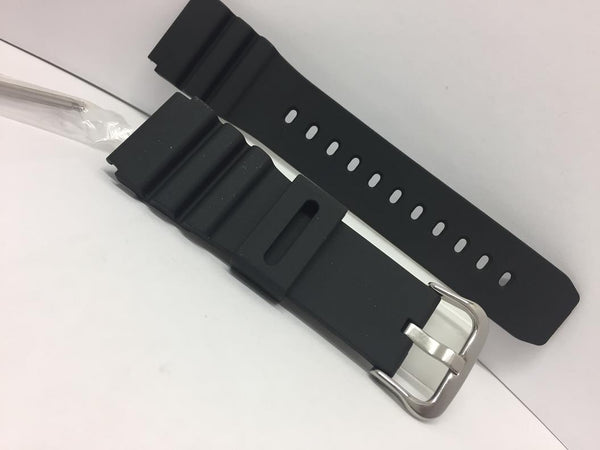 Casio watchband MDV-106.Black Resin 22mm Original Divers Style  w/Pins