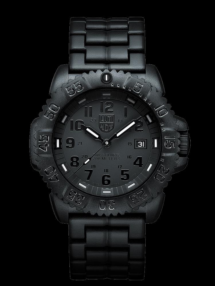 Luminox Watchband 3050, 3152 Bracelet Black Steel Buckle Resin Links 23mm