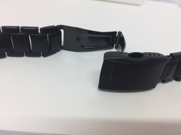 Casio Watchband/Bracelet G-501,G-800,GW-810,S-112L.Blk PVD Steel.Push But Deploy