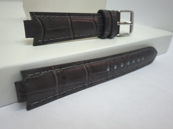 Pulsar WatchBand PJ2015 Ladies Dark Gray Leather  8mm Wide 16mm at Shoulder