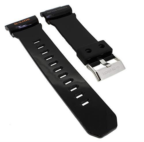 Casio Watchband GWX-8900 -1 Shiny Black Resin G-Shock G-Lide Tough Solar Strap