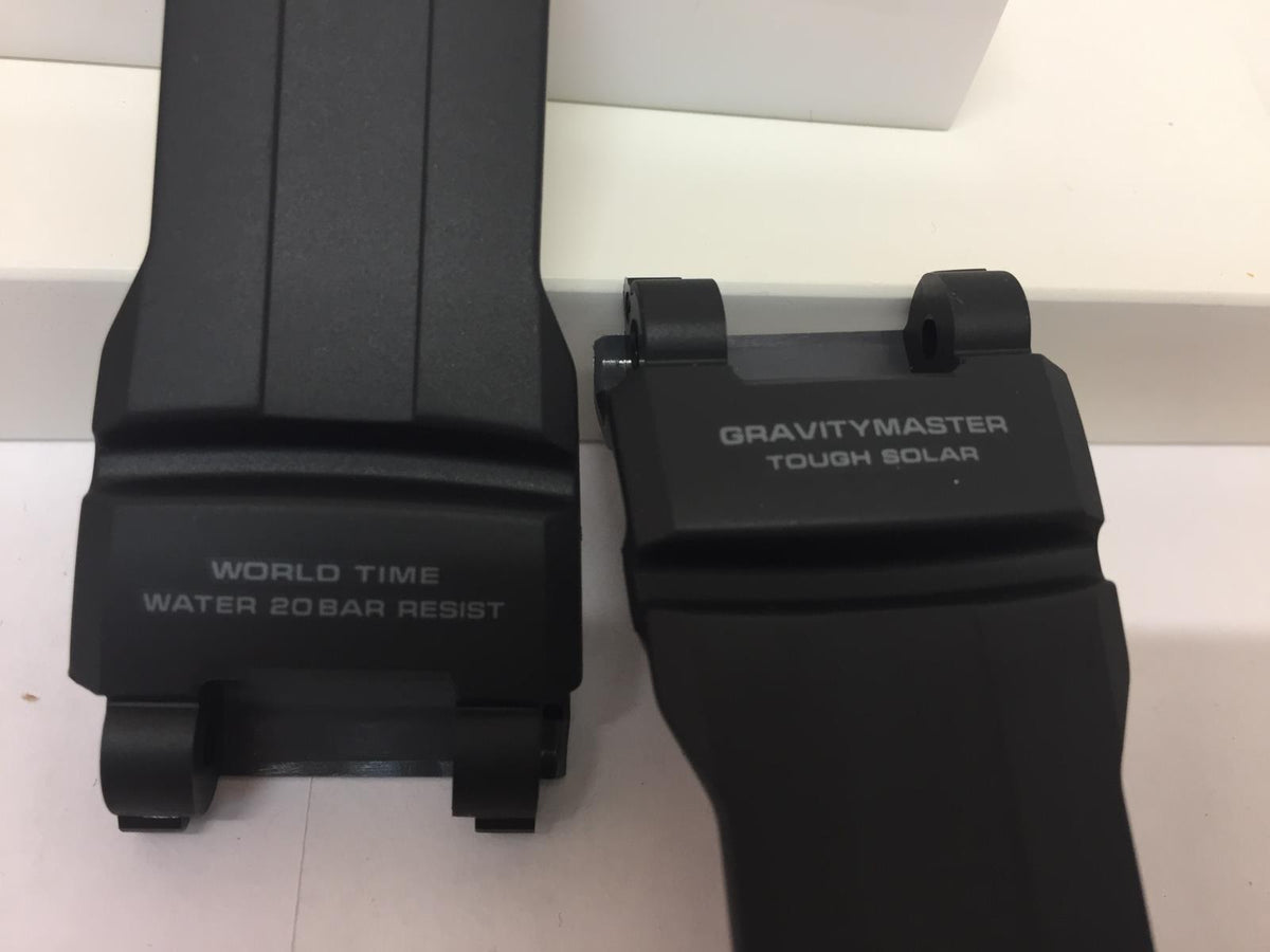 Casio Watchband GR-B100 GRB-100 1A3. Gravity Master Black Resin Strap.Gray