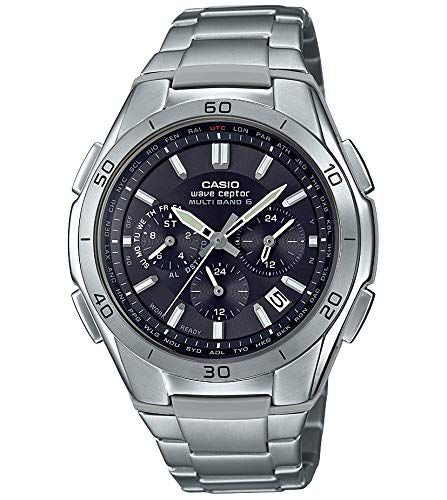 Casio Watchband WVQ-M410 Bracelet Steel Silver Color Waveceptor Multi Band 6