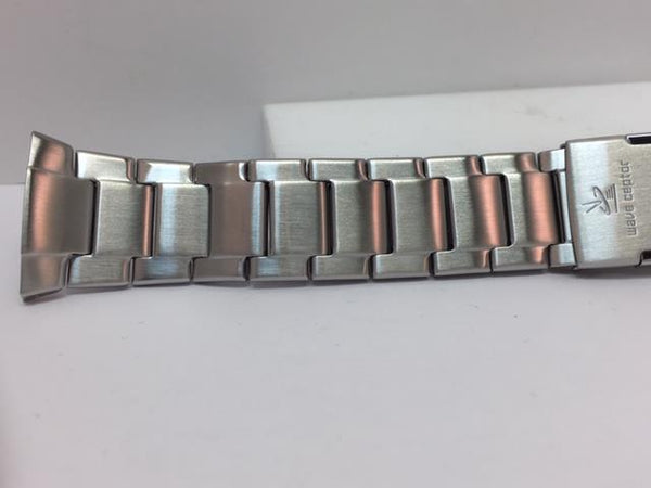 Casio Watchband WVQ-M410 Bracelet Steel Silver Color Waveceptor Multi Band 6