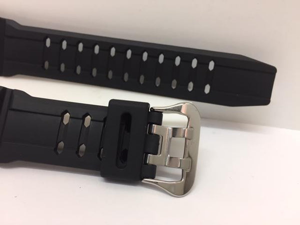 Casio Watchband GA-1100 -RG Black Rubber Strap Red ish Twin Sensor Graphics.