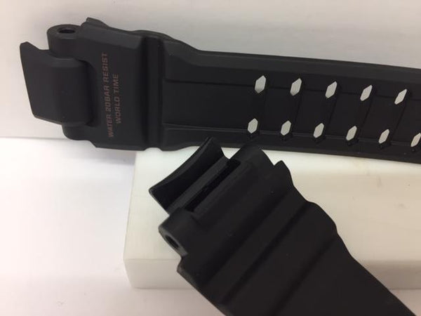 Casio Watchband GA-1100 -RG Black Rubber Strap Red ish Twin Sensor Graphics.