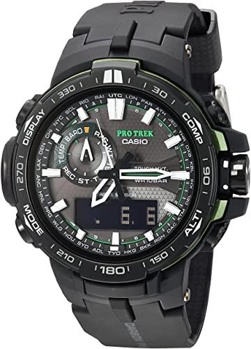 Casio Watchband PRW-6000 Original Black Rubber Triple Sensor Strap.