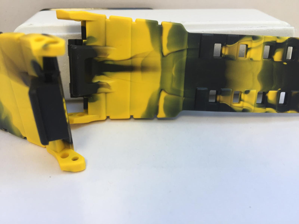 Casio Watchband G-5500 JC-9 Camouflage Blended Yellow/Black. Each Band is Unique